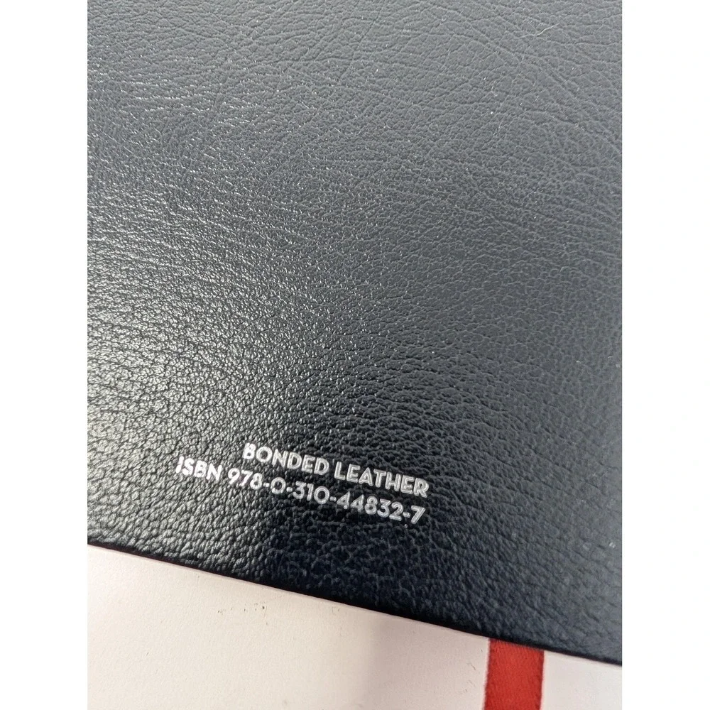 NIV Thinline Bible Large Print Bonded Leather Black Zondervan
